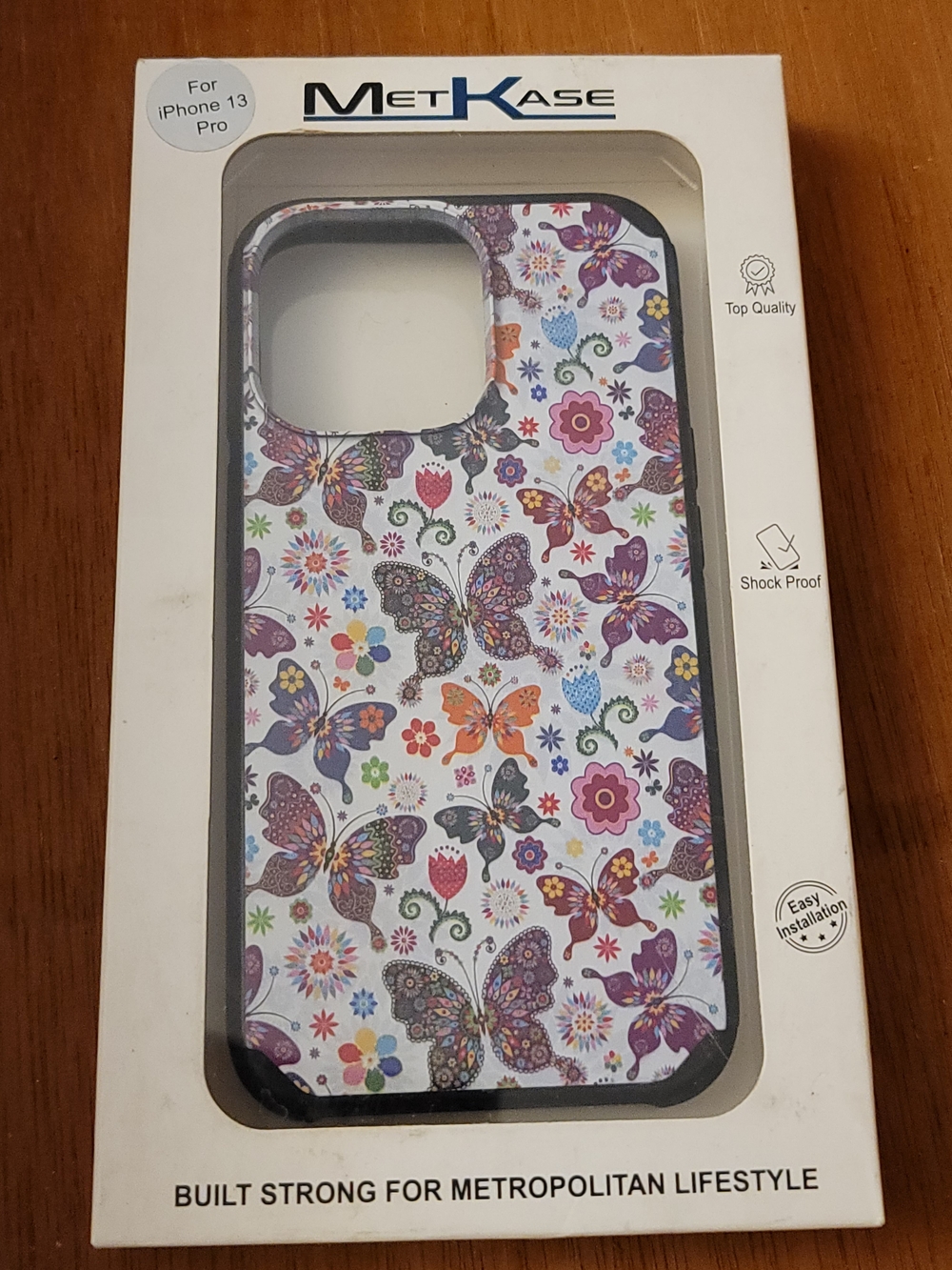 Floral Butterfly Phone Case for iPhone 13 Pro - White Multi